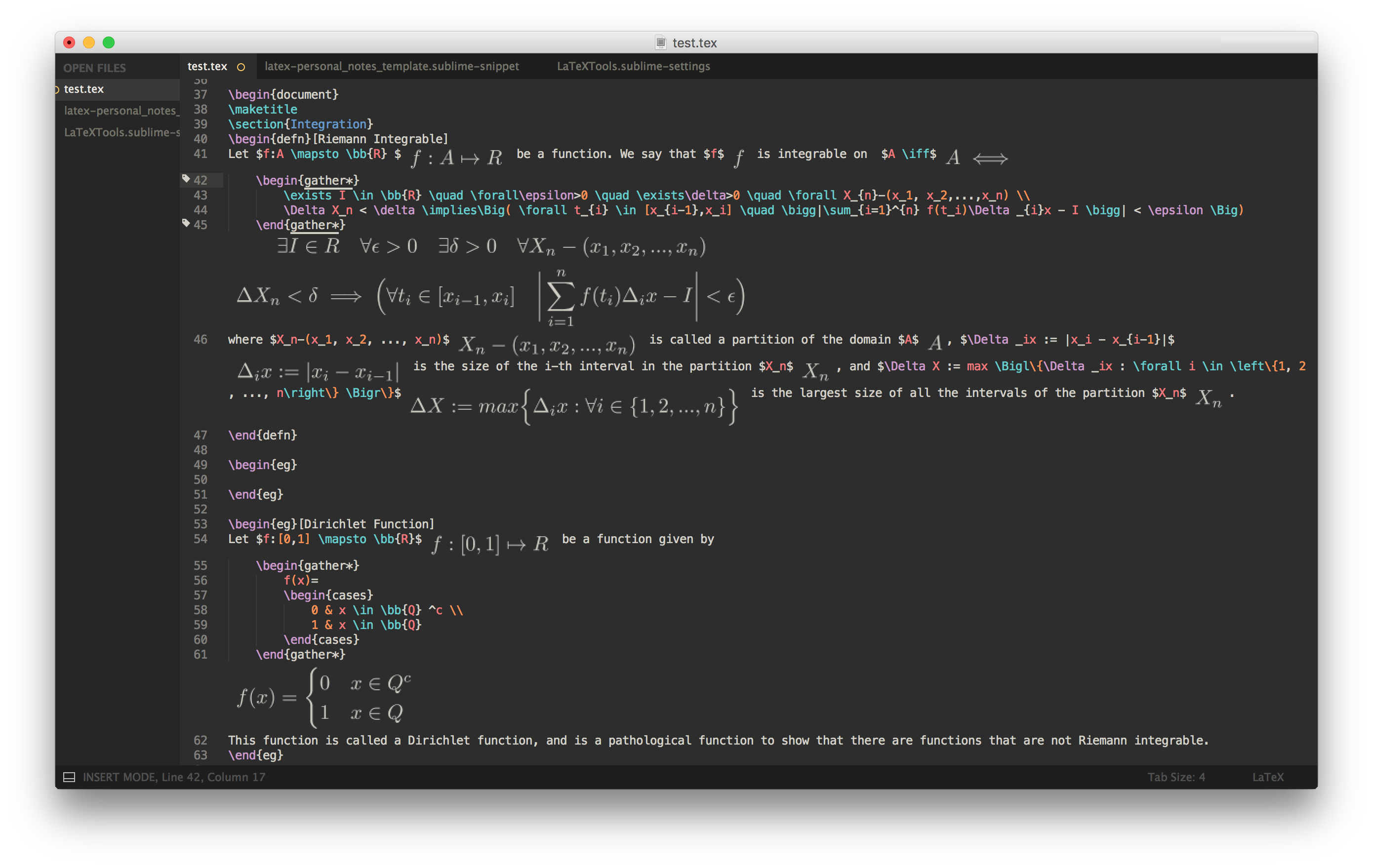 Working sample of Math-Live Preview, featuring Riemann-ian Integration and the famous Dirichlet function.